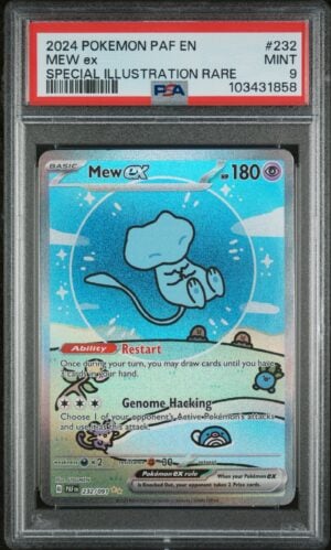 2024 Pokémon Paldean Fates Full Art Mew Special Illustration Rare "Bubble Mew" #232 PSA 9 Mint