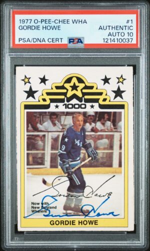 1977-78 O-Pee-Chee WHA – Gordie Howe Autographed Card #1 PSA/DNA AUTH AUTO 10