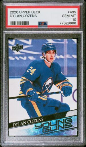 2020-21 Upper Deck Dylan Cozens Young Guns #495 PSA 10