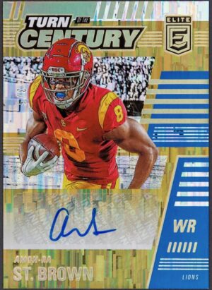2021 Panini One Amon-Ra St. Brown Bronze Rookie Patch Autograph /49 #26