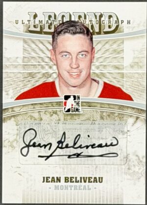 2008-09 ITG Ultimate Jean Beliveau Autograph Legends Silver /24