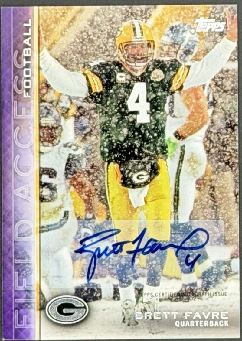 2015 Topps Field Access Brett Favre Autograph Purple /25 #167
