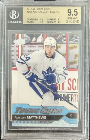 2016-17 Upper Deck Auston Matthews Young Gun Rookie #201 BGS 9.5