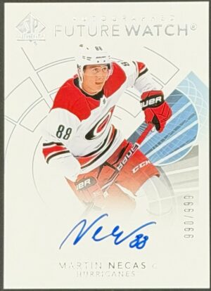 2017-18 SP Authentic Martin Necas Future Watch Rookie Autograph /999 #163