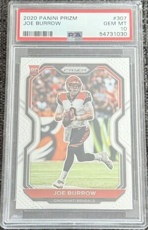2020 Panini Joe Burrow Prizm Rookie #307 PSA 10