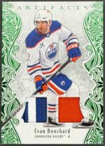 2025-26 Artifacts Evan Bouchard Emerald Material Dual Patch Jersey /65 #55